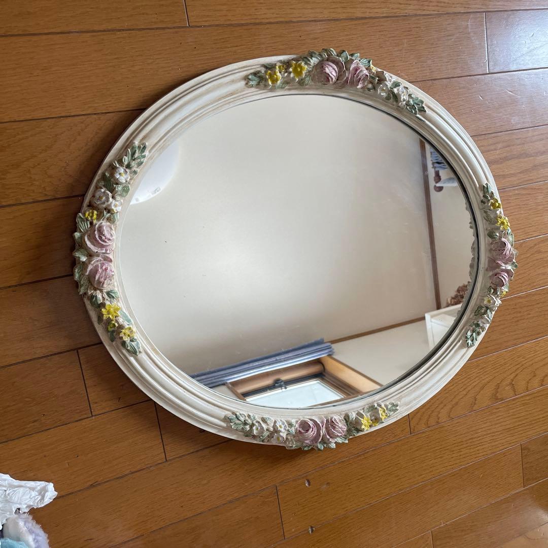 アンティーク調壁掛け鏡