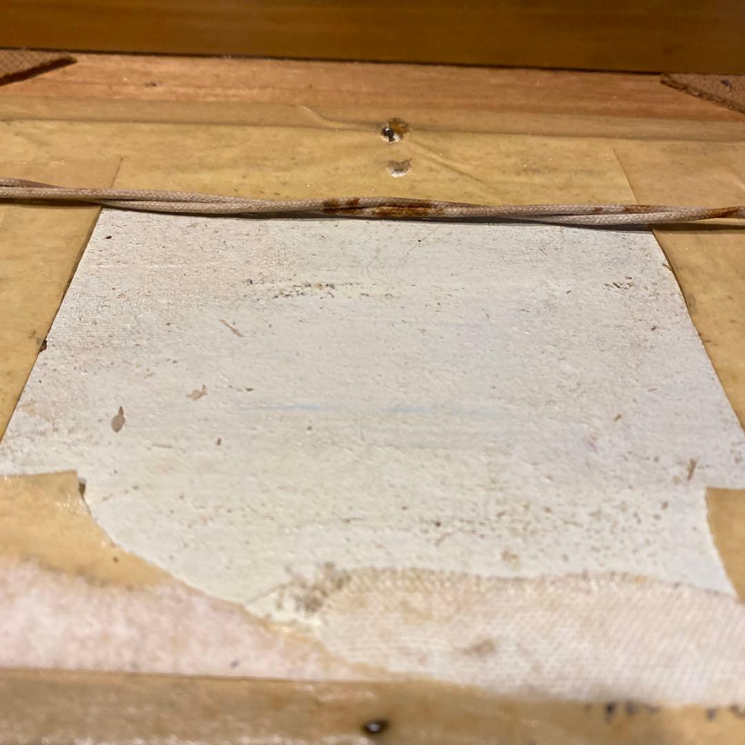 A. Poppe 風景画 油彩画 ブラウンフレーム