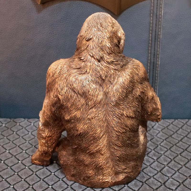 アニマルオブジェ ゴリラ 置物 ブロンズ インテリア小物 140-287