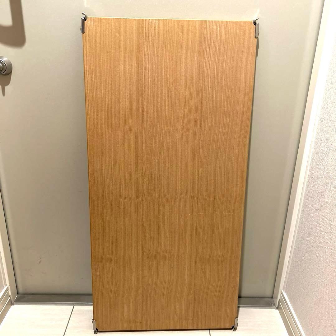 無印良品　ステンレスユニットシェルフ　タモ材　ワイド大