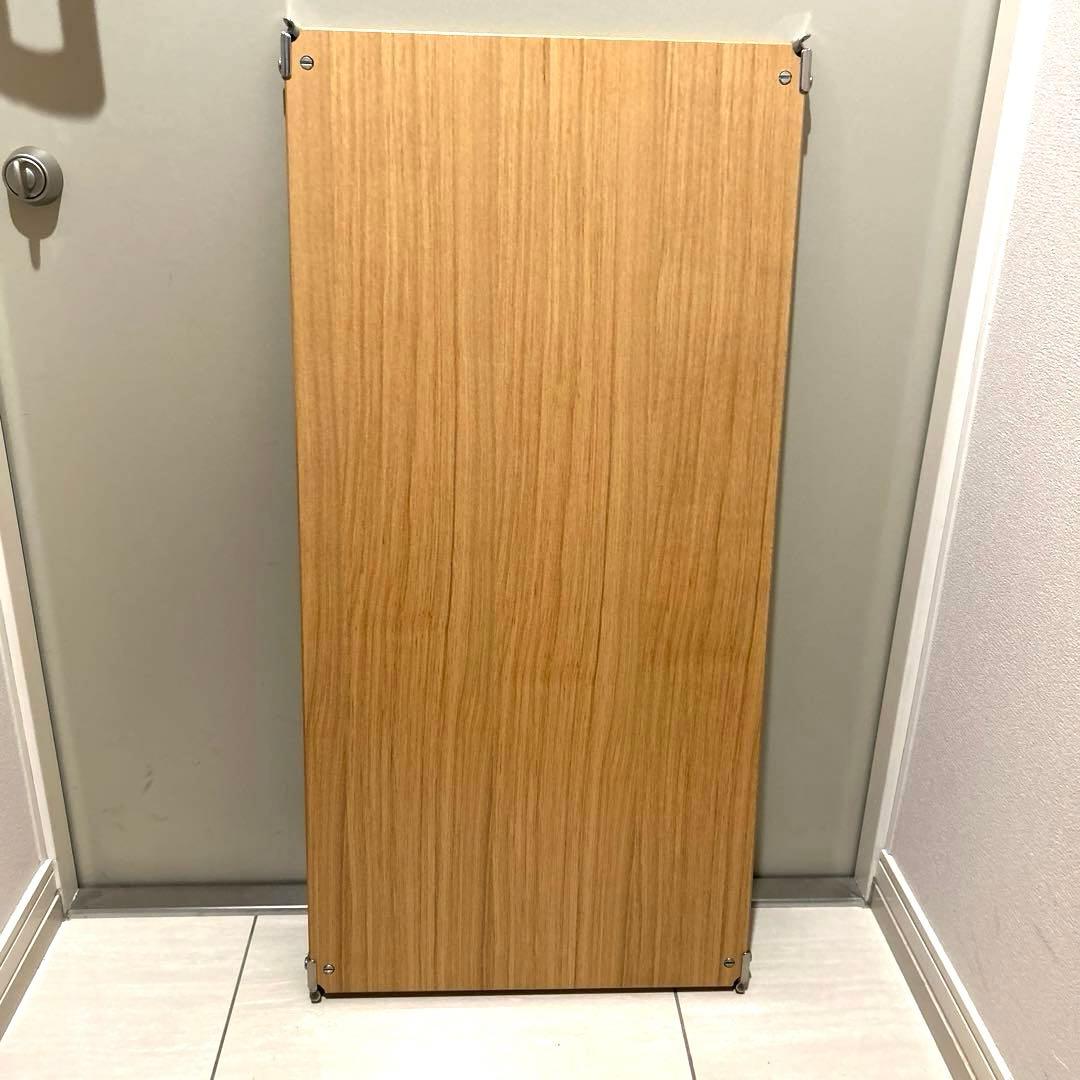 無印良品　ステンレスユニットシェルフ　タモ材　ワイド大