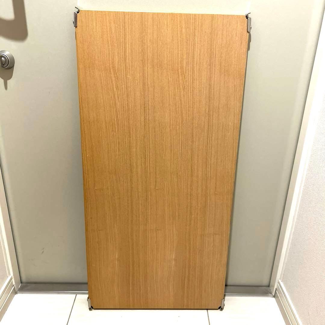 無印良品　ステンレスユニットシェルフ　タモ材　ワイド大