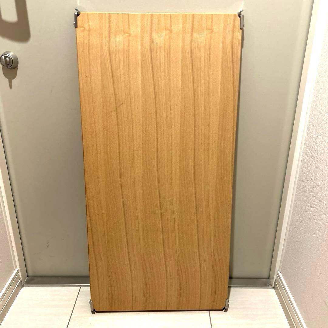無印良品　ステンレスユニットシェルフ　タモ材　ワイド大