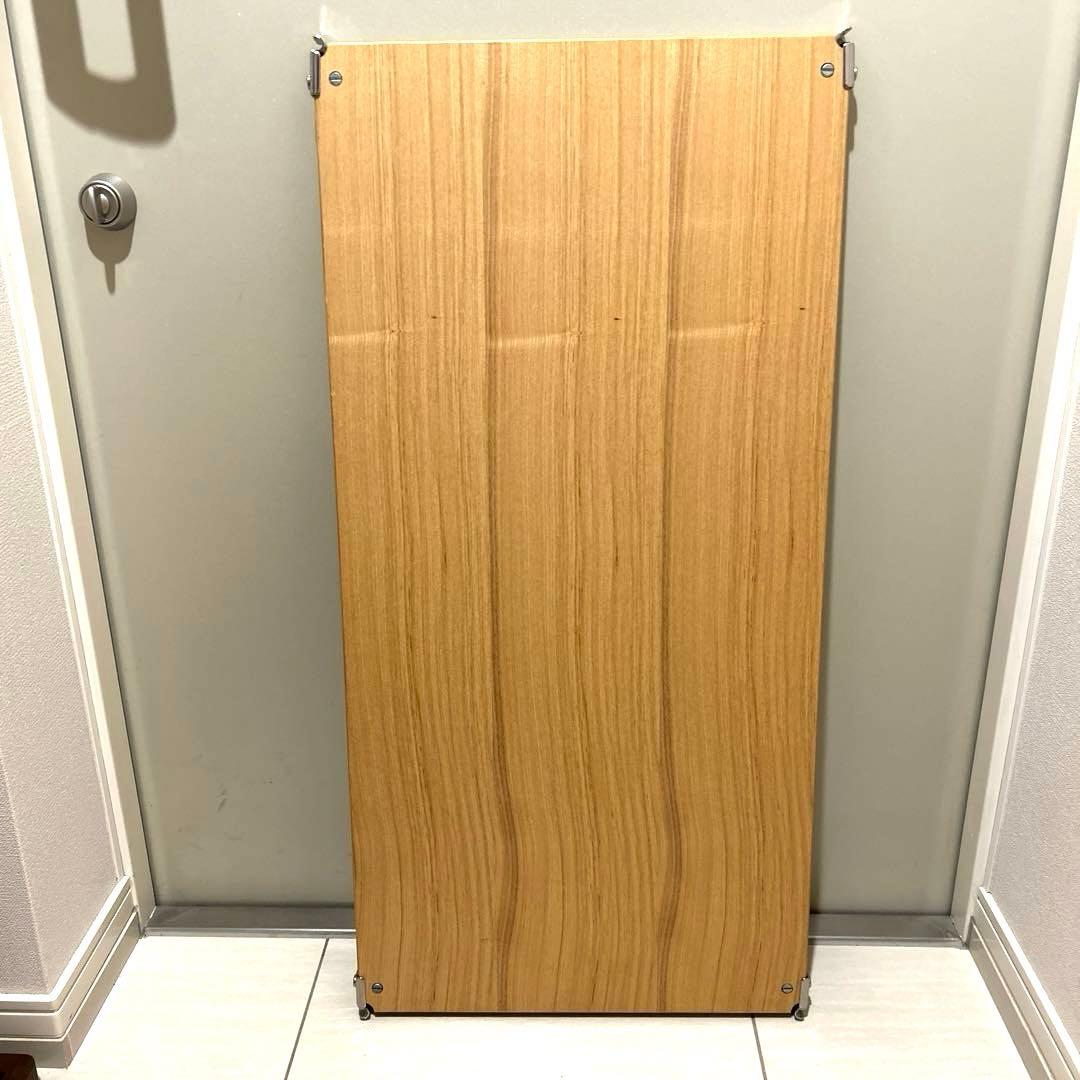 無印良品　ステンレスユニットシェルフ　タモ材　ワイド大