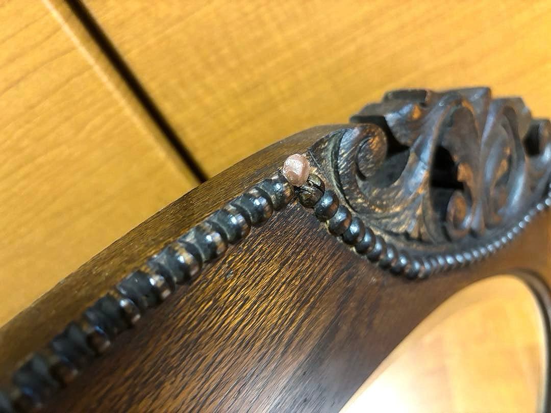 美品 アンティーク ヴィンテージ 英国 ウォールミラー 鏡 イギリス 楕円