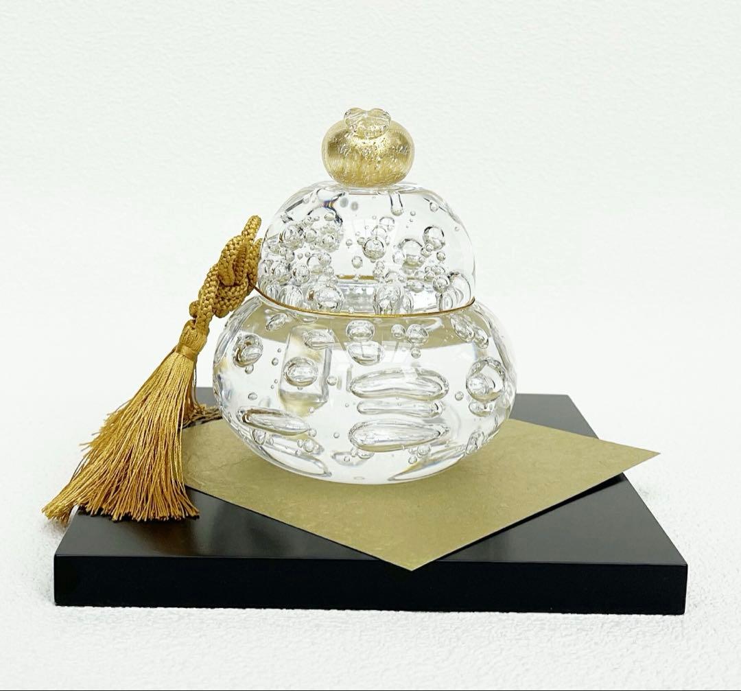 工房 CRAFTHOUSE ガラス製 鏡餅 水泡 （大）