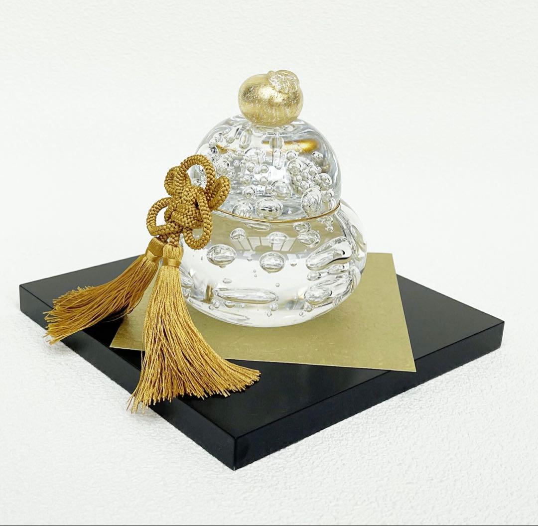 工房 CRAFTHOUSE ガラス製 鏡餅 水泡 （大）