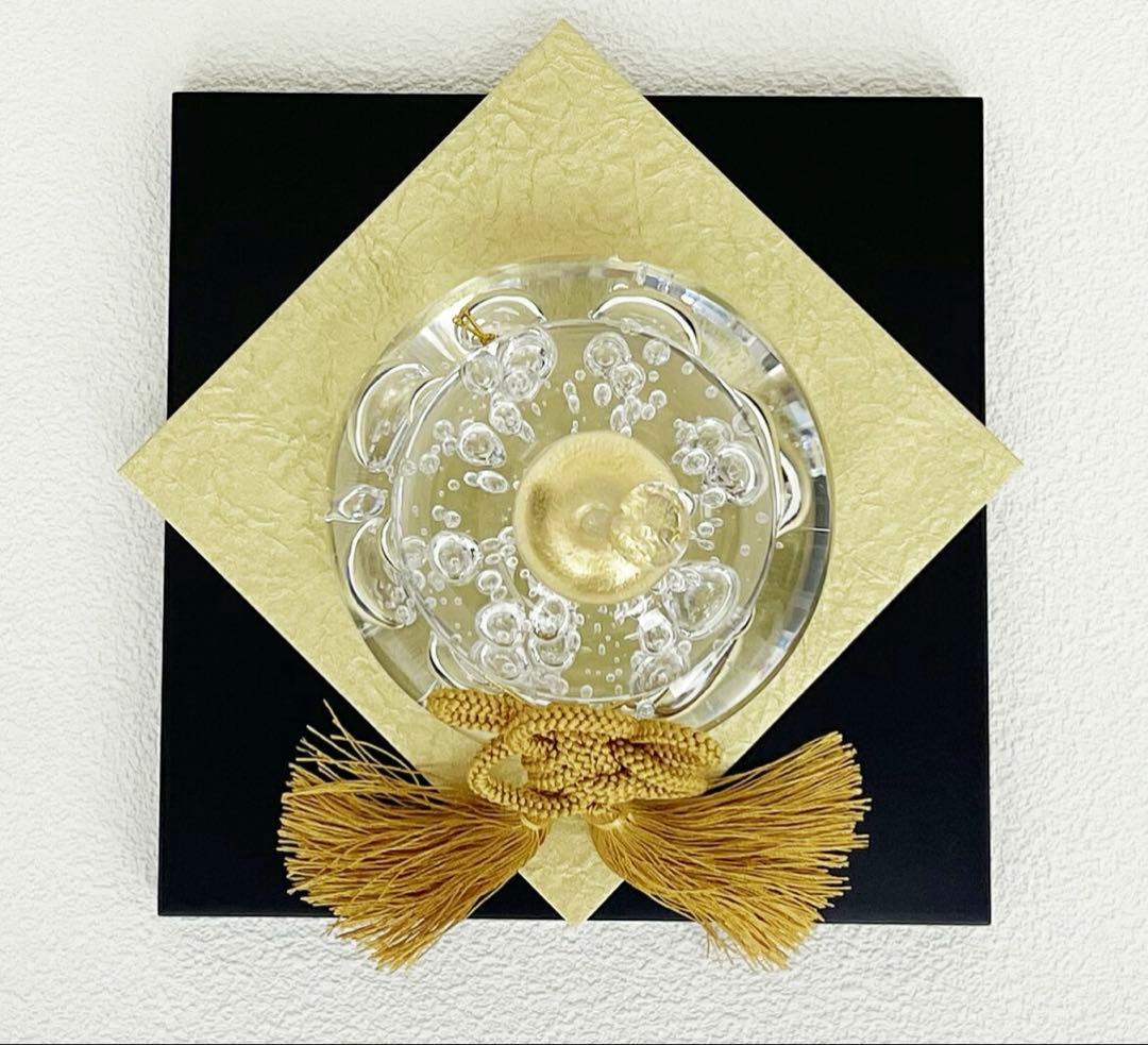 工房 CRAFTHOUSE ガラス製 鏡餅 水泡 （大）