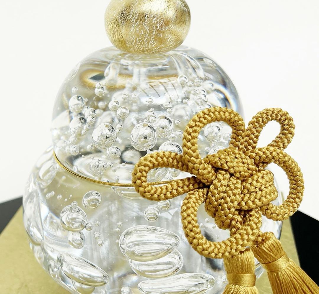 工房 CRAFTHOUSE ガラス製 鏡餅 水泡 （大）