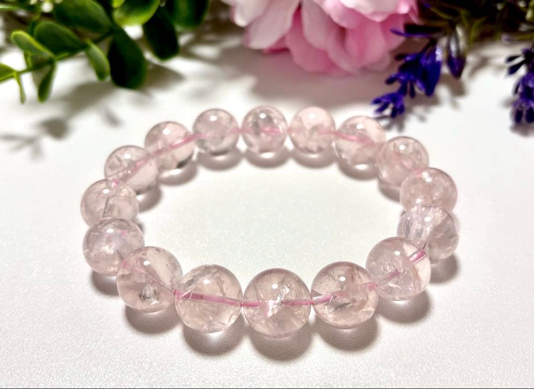 はち　虹煌めく愛の守護石　幻のプレミアムアイリスローズクォーツ　13.1㎜