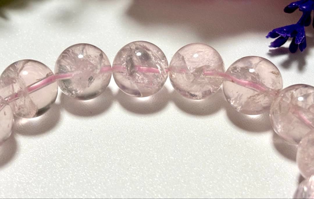 はち　虹煌めく愛の守護石　幻のプレミアムアイリスローズクォーツ　13.1㎜