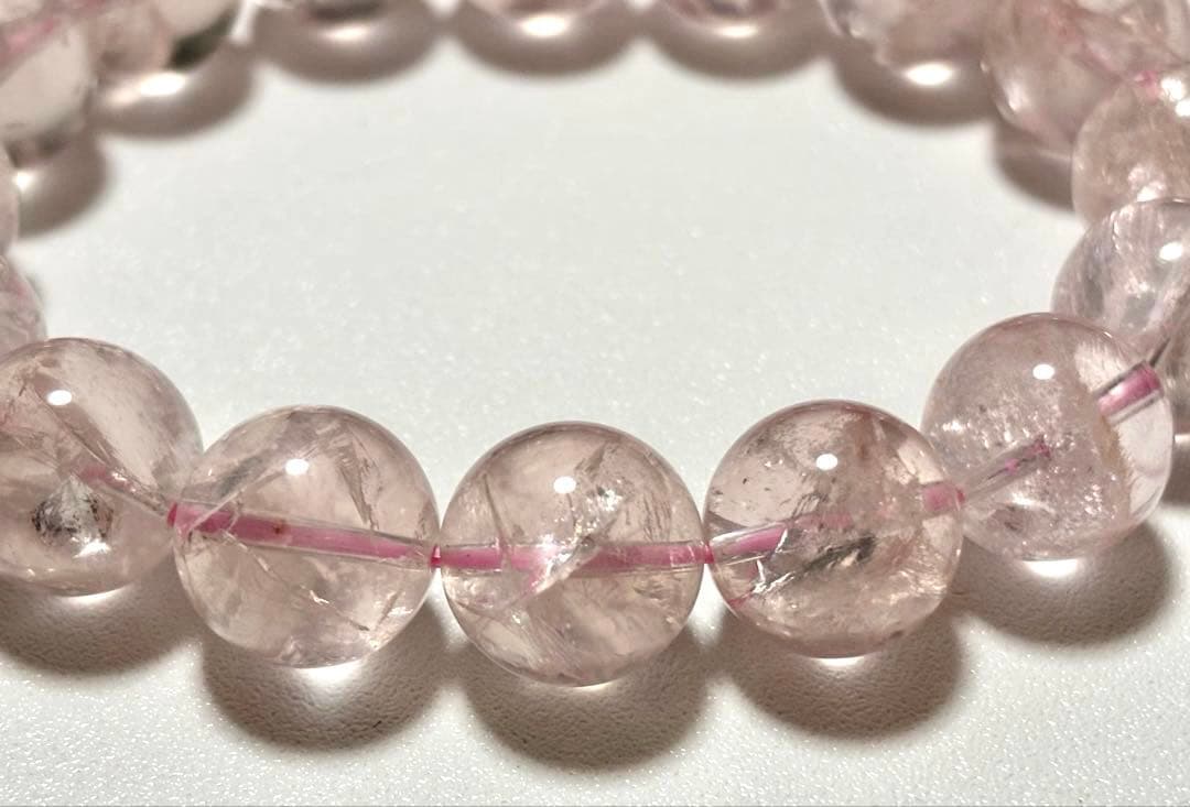 はち　虹煌めく愛の守護石　幻のプレミアムアイリスローズクォーツ　13.1㎜