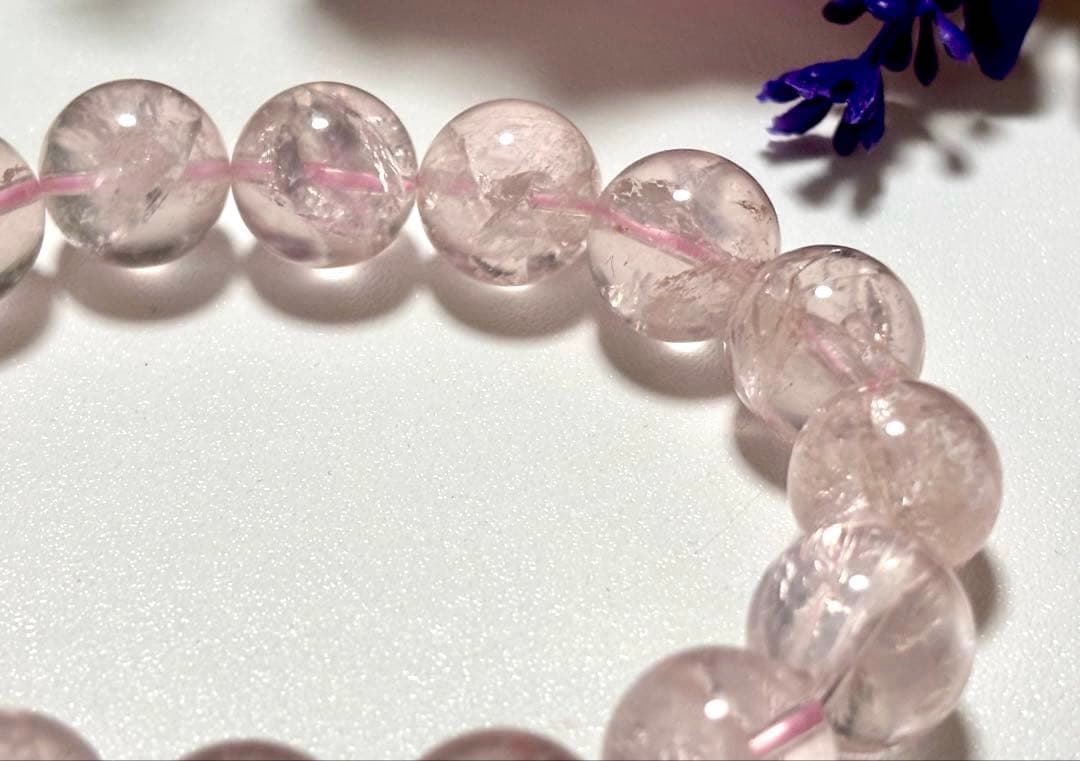 はち　虹煌めく愛の守護石　幻のプレミアムアイリスローズクォーツ　13.1㎜