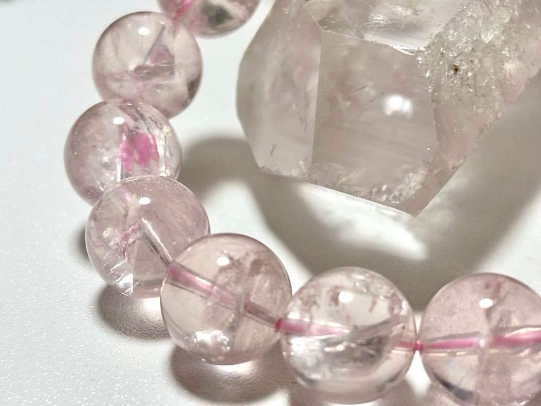 はち　虹煌めく愛の守護石　幻のプレミアムアイリスローズクォーツ　13.1㎜