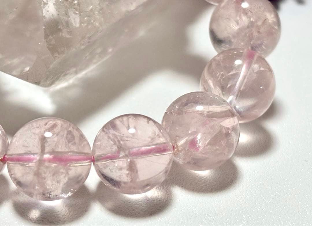 はち　虹煌めく愛の守護石　幻のプレミアムアイリスローズクォーツ　13.1㎜