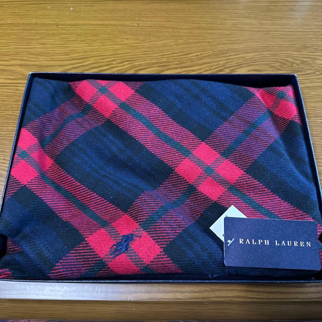 Ralph Lauren チェック柄ブランケット 70×100cm