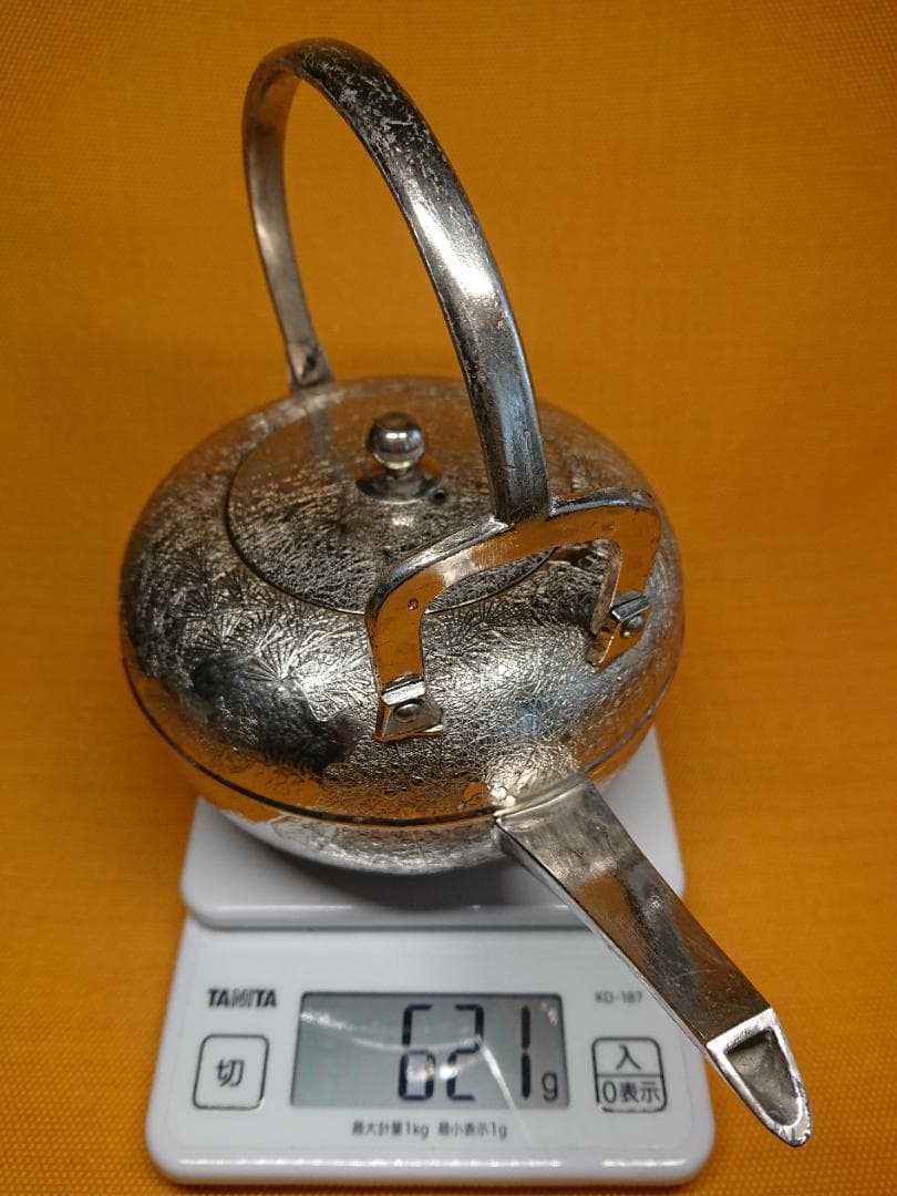 急須　酒器　骨董　金属　オブジェ　置物　インテリア　工芸品　美術品　A1319