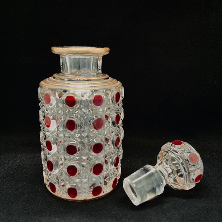 ★美品 オールドバカラ ディアマンピエーリー 香水瓶 16.3 赤