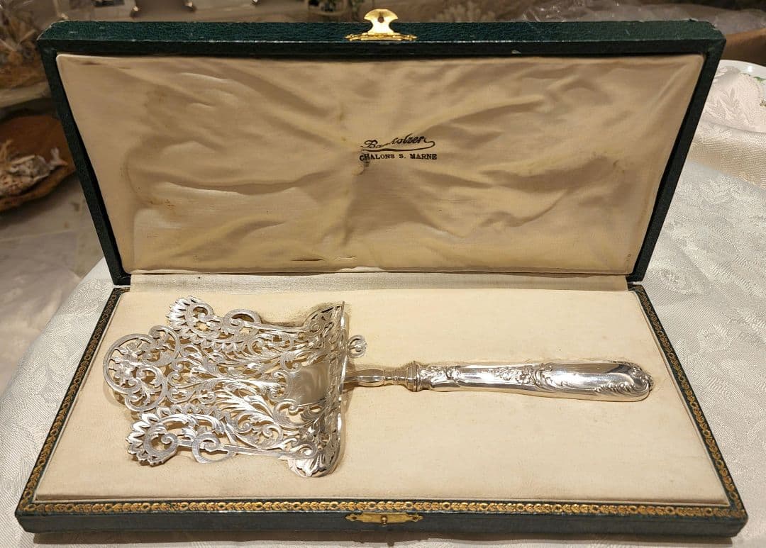 純銀 950 ② スターリング 特大 サーバー シルバー アンティーク