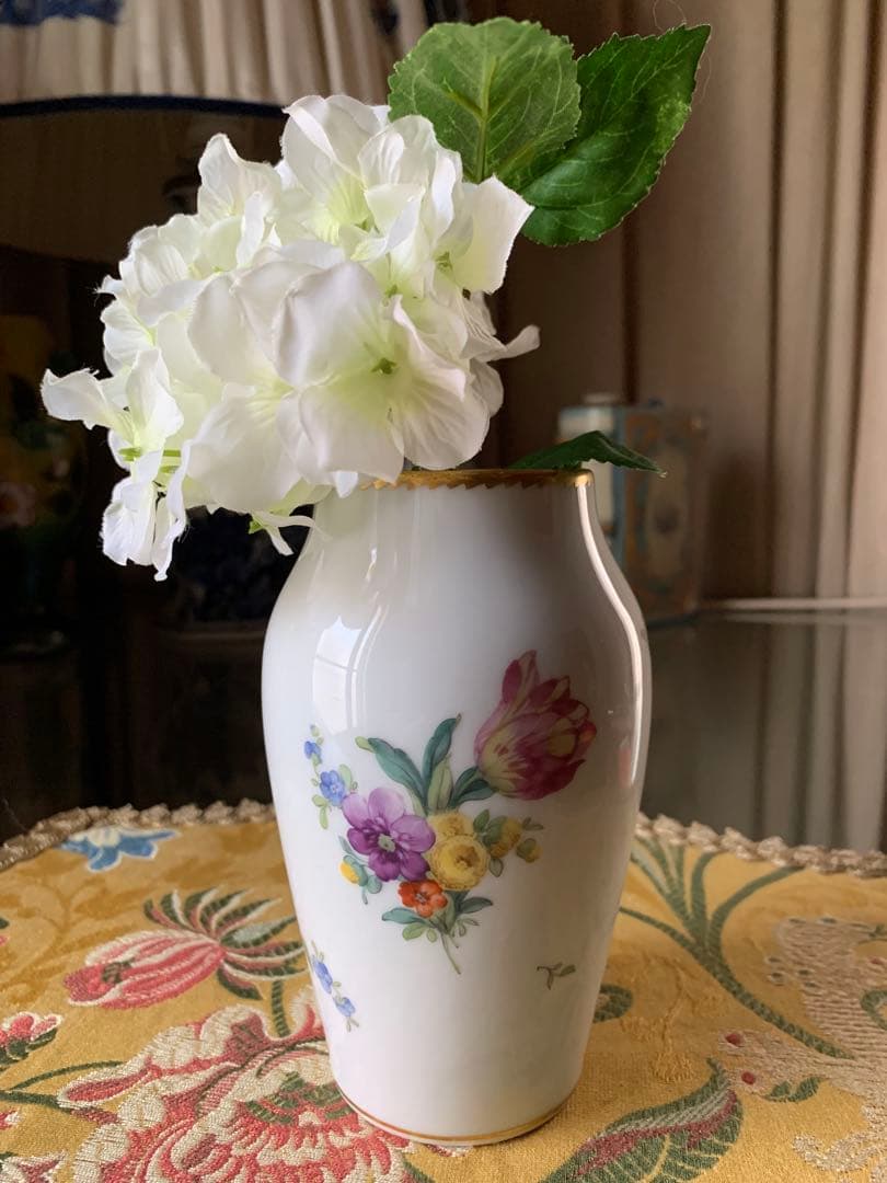 ロイヤルコペンハーゲン レアな1880年代のサクソンフラワー花瓶