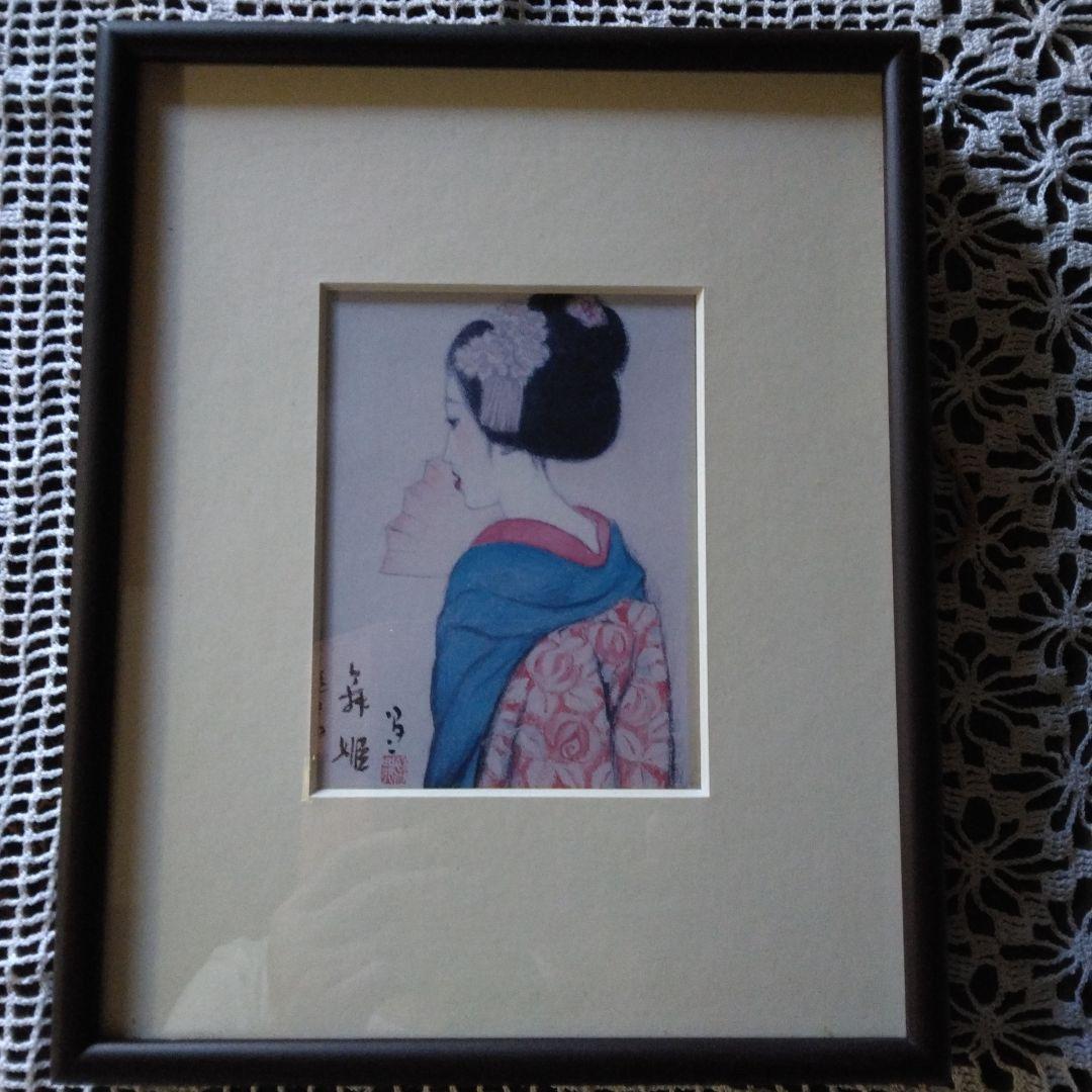 竹久夢二 浮世絵額入り 女性の横顔 - メルカリ