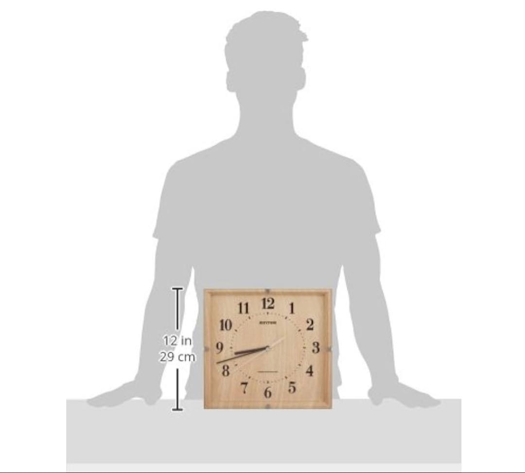 RHYTHM 掛時計 8MY502SR07 ナチュラルウッド