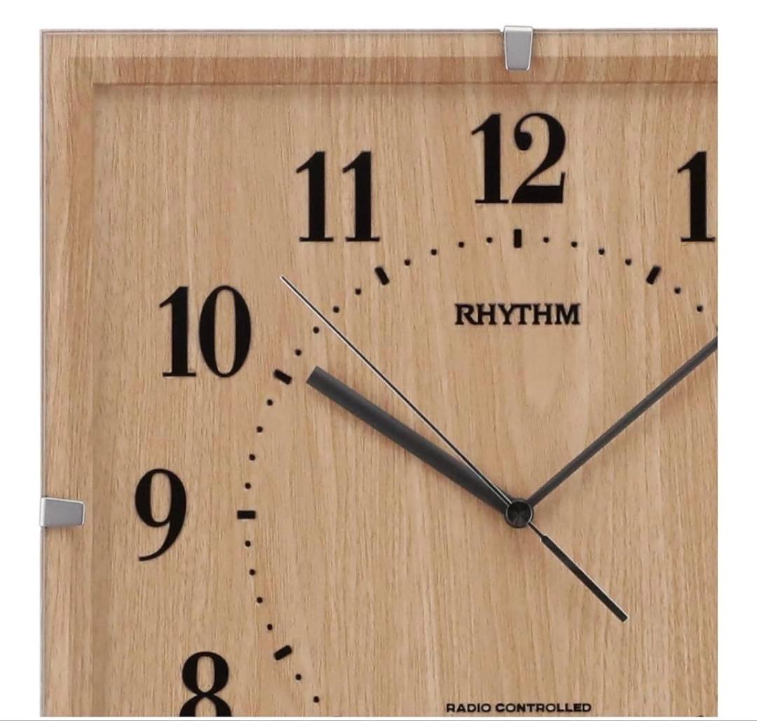 RHYTHM 掛時計 8MY502SR07 ナチュラルウッド