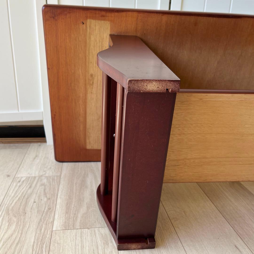 センターテーブル　ローテーブル　大理石柄　昭和レトロ　ビンテージ　木製