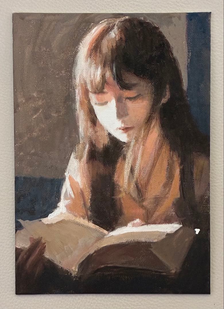 アクリル画　人物　1189