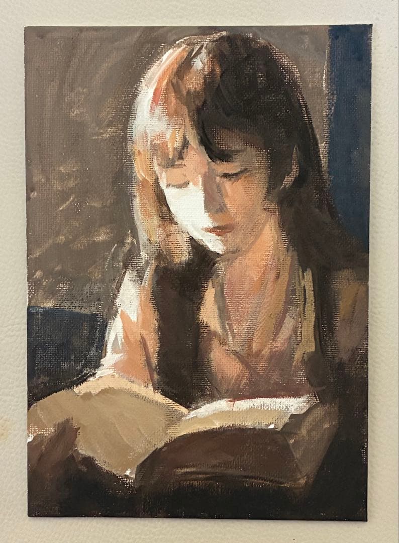 アクリル画　人物　1189