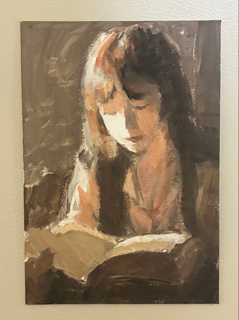 アクリル画　人物　1189