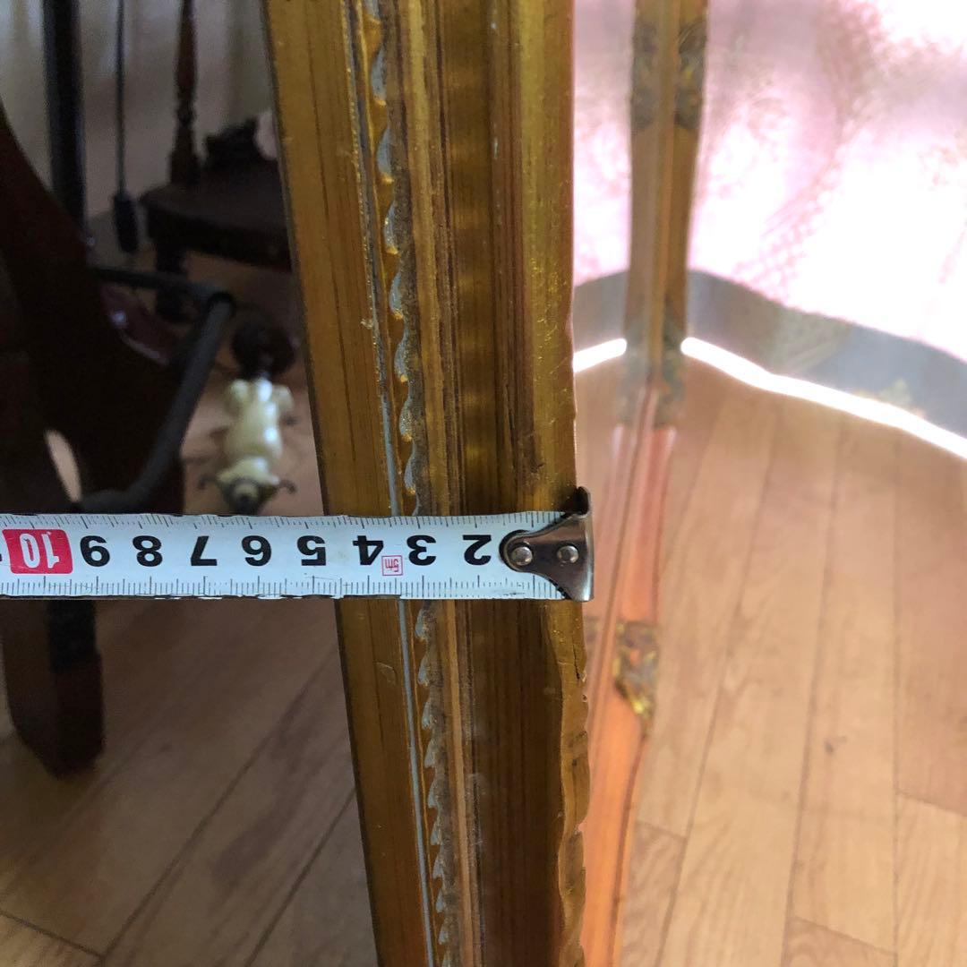 ミラー　アンティーク調　ロココ調　姿見　スタンドミラー　宮殿風　ヨーロピアン風