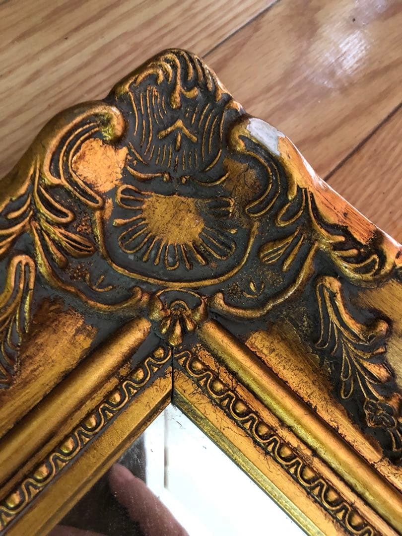 ミラー　アンティーク調　ロココ調　姿見　スタンドミラー　宮殿風　ヨーロピアン風