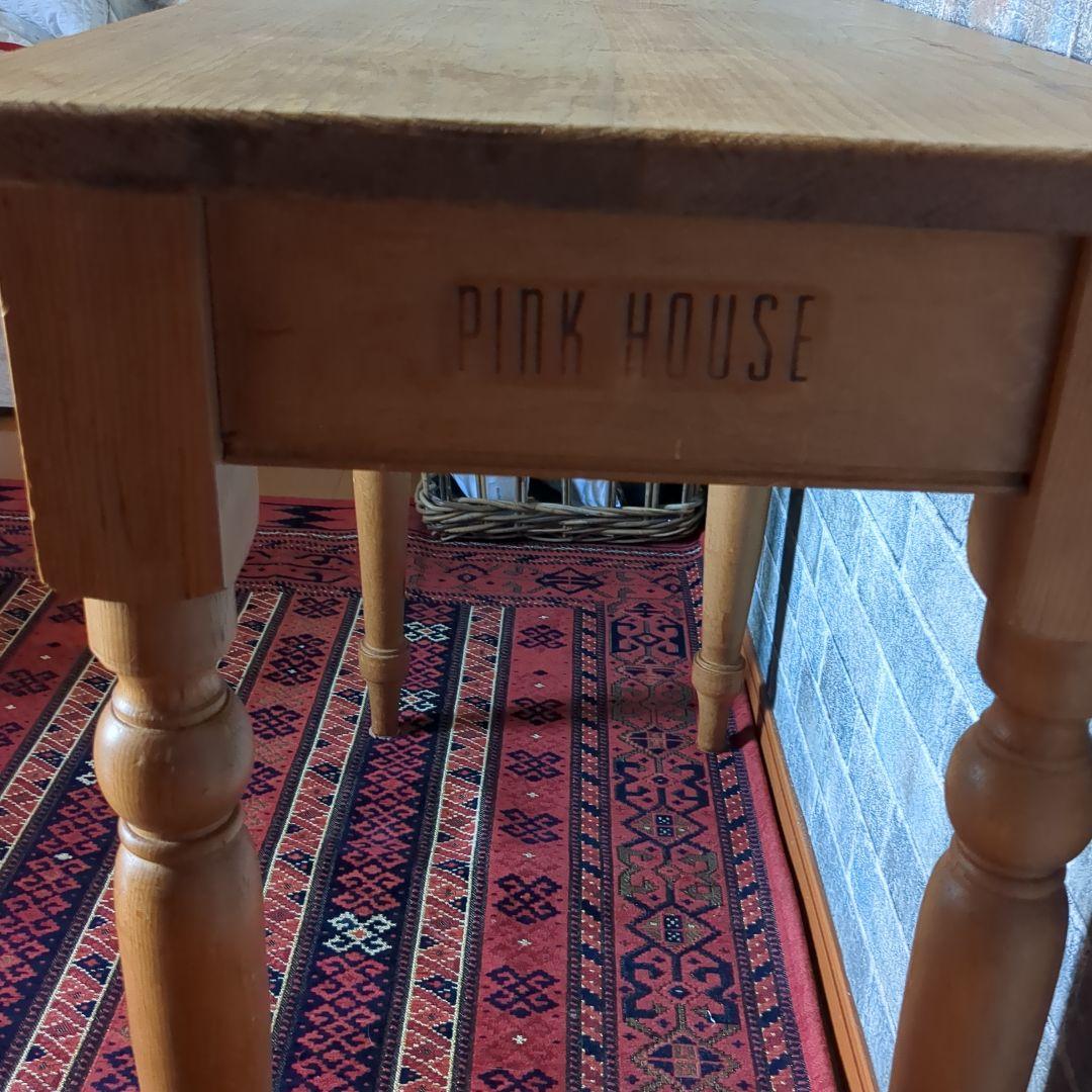PINK HOUSE アンティークパイン木製テーブル