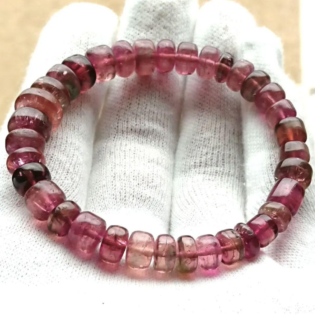 ★ピンクトルマリン ボタン ブレスレット(SA+)