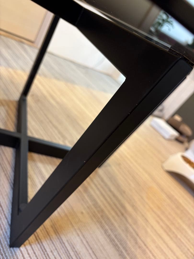 センターテーブル　黒　ガラス　美品