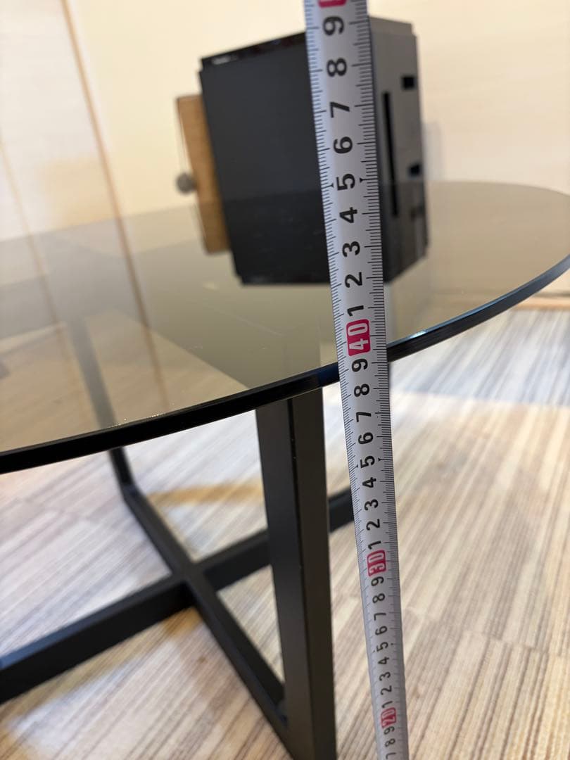 センターテーブル　黒　ガラス　美品