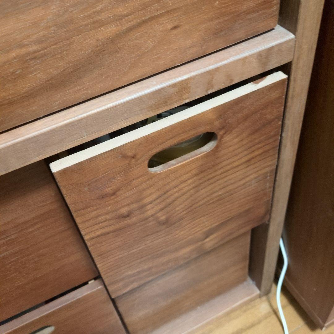 無印良品 キャビネット 2種引き出し付き ウォールナット 約28×80×81cm