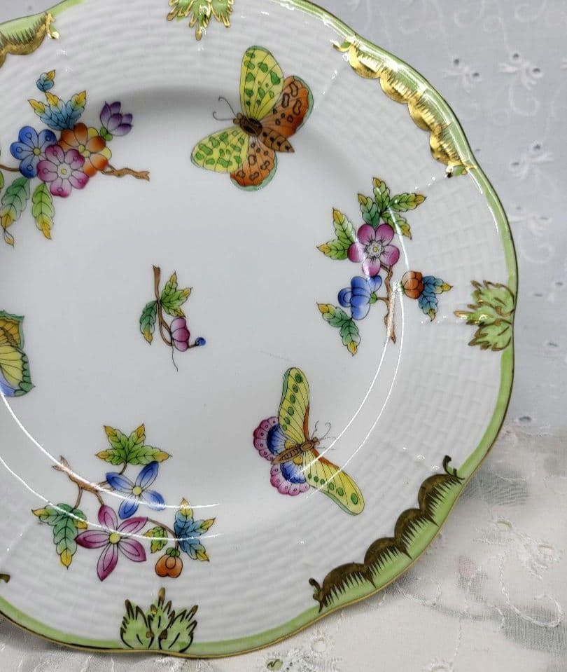 美品✨ヘレンド ヴィクトリアブーケ サラダ デザート プレート17 皿 花蝶②