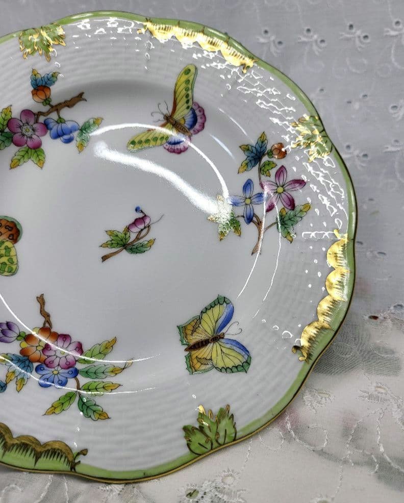 美品✨ヘレンド ヴィクトリアブーケ サラダ デザート プレート17 皿 花蝶②