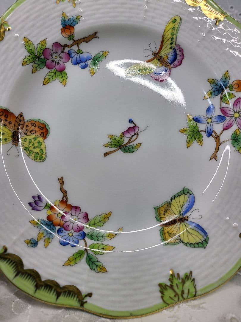 美品✨ヘレンド ヴィクトリアブーケ サラダ デザート プレート17 皿 花蝶②