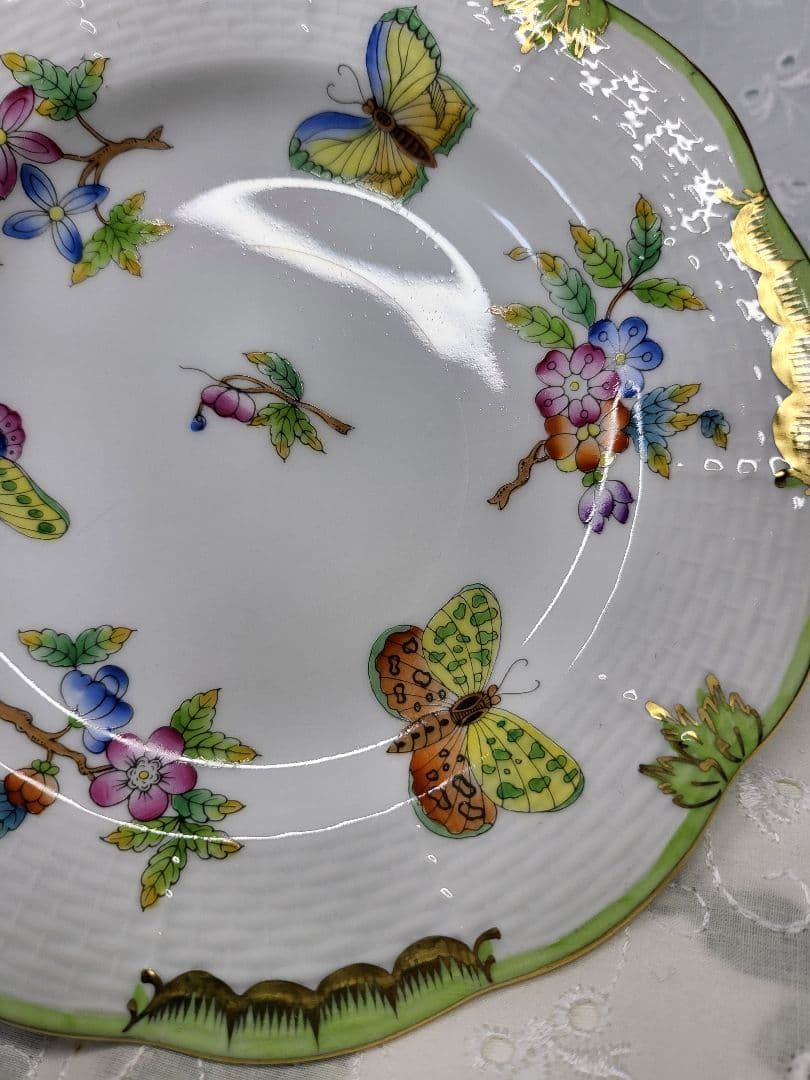 美品✨ヘレンド ヴィクトリアブーケ サラダ デザート プレート17 皿 花蝶②