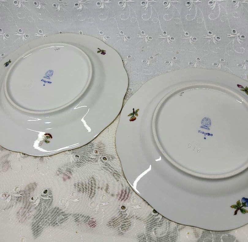 美品✨ヘレンド ヴィクトリアブーケ サラダ デザート プレート17 皿 花蝶②