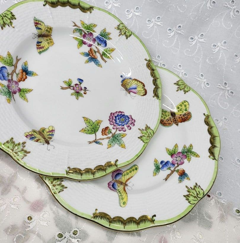 美品✨ヘレンド ヴィクトリアブーケ サラダ デザート プレート17 皿 花蝶②