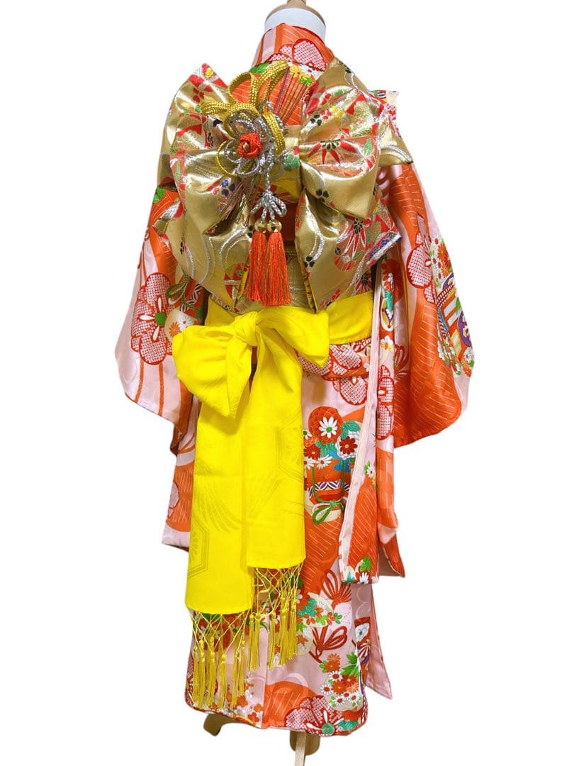 人気のレトロ着物♡七五三　小さめ7歳　女の子　セット　一式　正絹