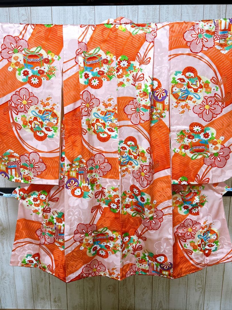 人気のレトロ着物♡七五三　小さめ7歳　女の子　セット　一式　正絹