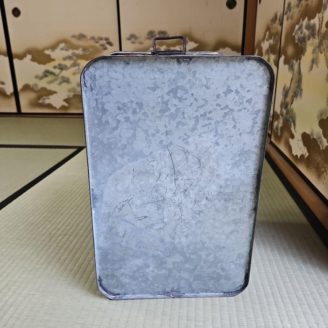 初期昭和レトロ/1950年代物】別注ブリキ製品収納ボックス ブリキ缶 厚鈑特製