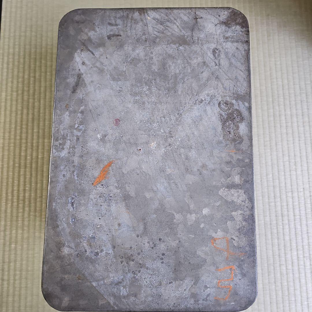 初期昭和レトロ/1950年代物】別注ブリキ製品収納ボックス ブリキ缶 厚鈑特製