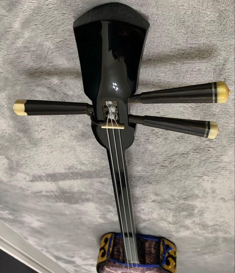 【中古美品】沖縄三線(三味線)人工皮(プリント)入門モデル