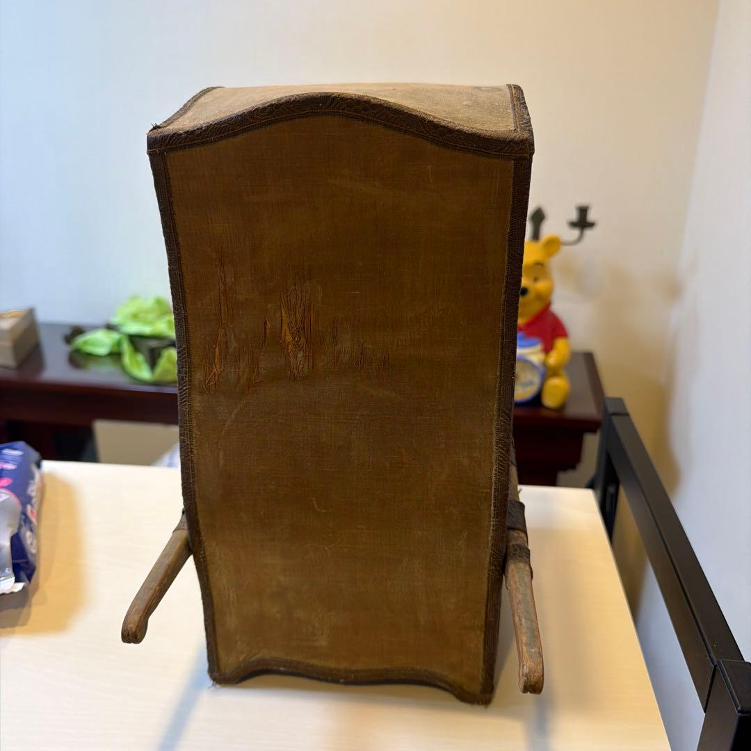 大正〜昭和初期 卓上ガラスケース 布張り 飾り棚 レトロ アンティーク